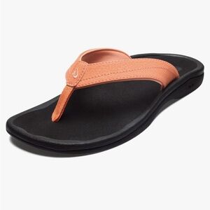 OluKai Women's Sandals in Black and Orange